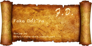 Feke Dóra névjegykártya