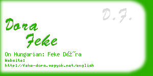 dora feke business card